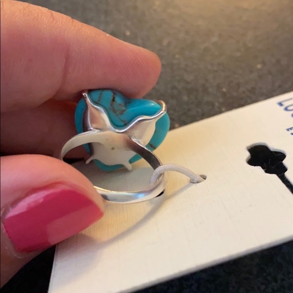 NEW turquoise heart statement ring - Picture 5 of 10